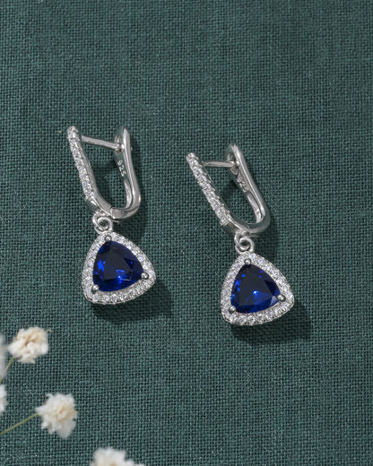 Forever Blue Silver Earrings