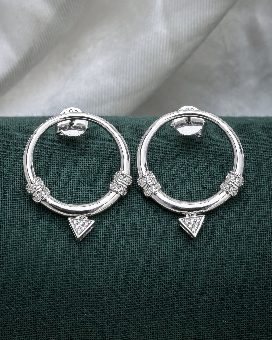 Hoop and Hang Silver Earrings