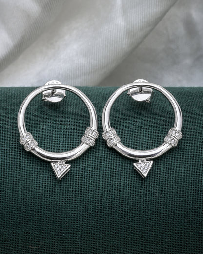 Hoop and Hang Silver Earrings
