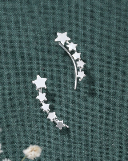 Shooting Star Silver Earrings