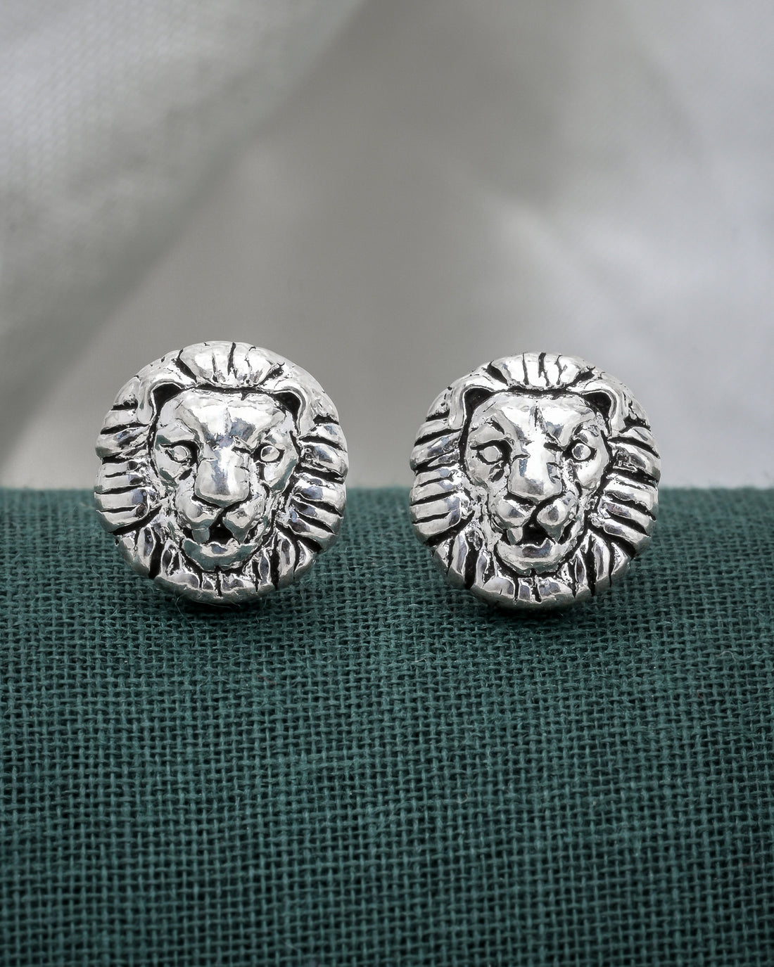 Fearless Lion Silver Studs