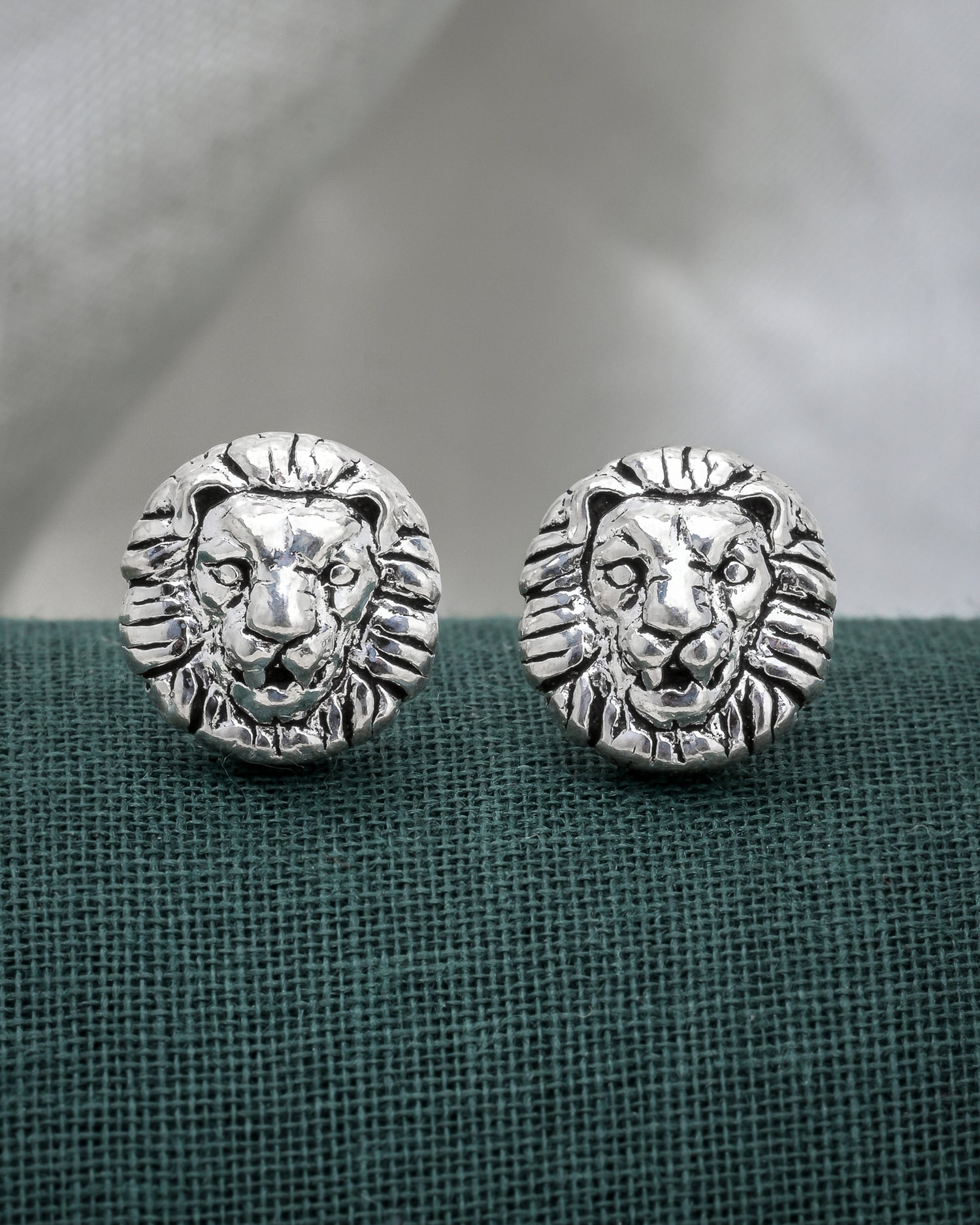 Fearless Lion Silver Studs