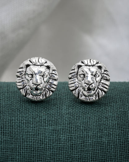 Fearless Lion Silver Studs