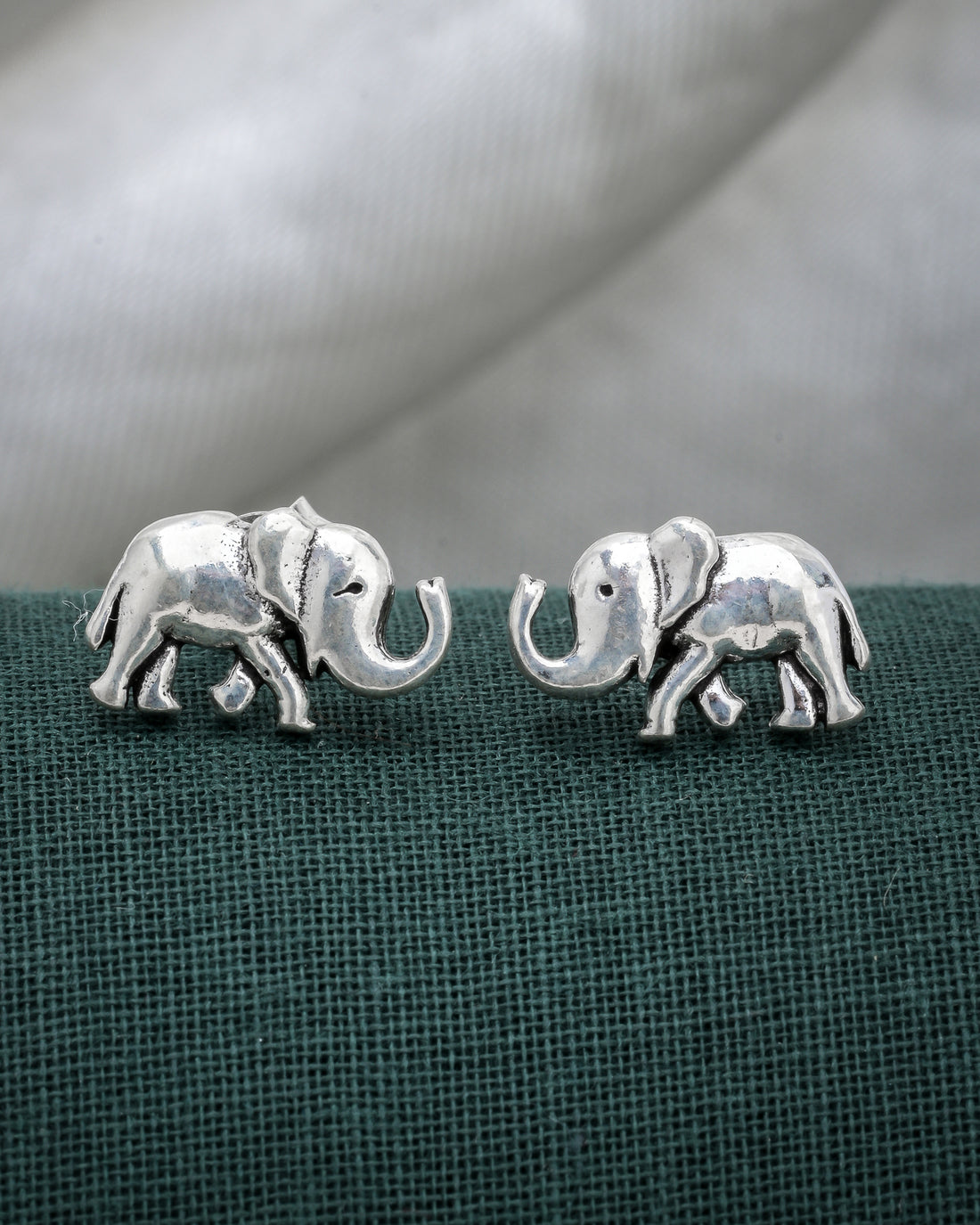 Baby Elephant Silver Studs