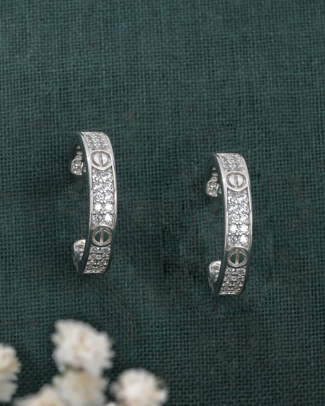 Silver Luxe Hoops