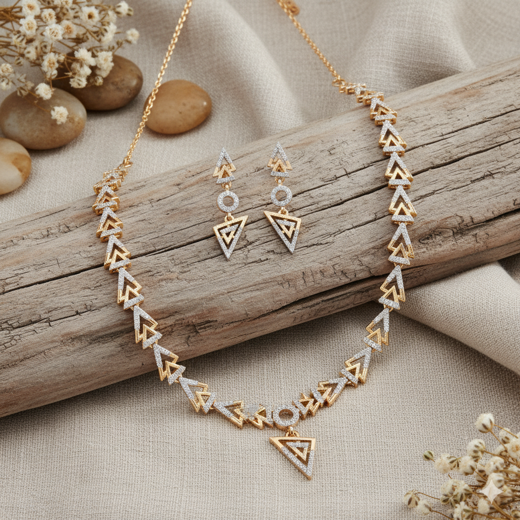 Aurora Silver Necklace Set