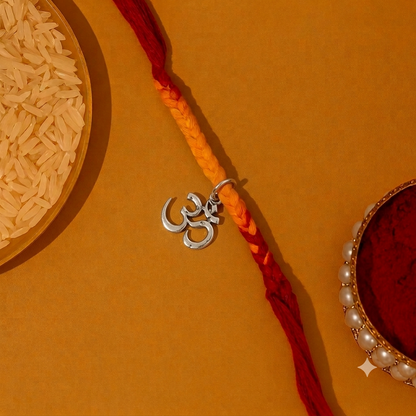 Om Silver Rakhi