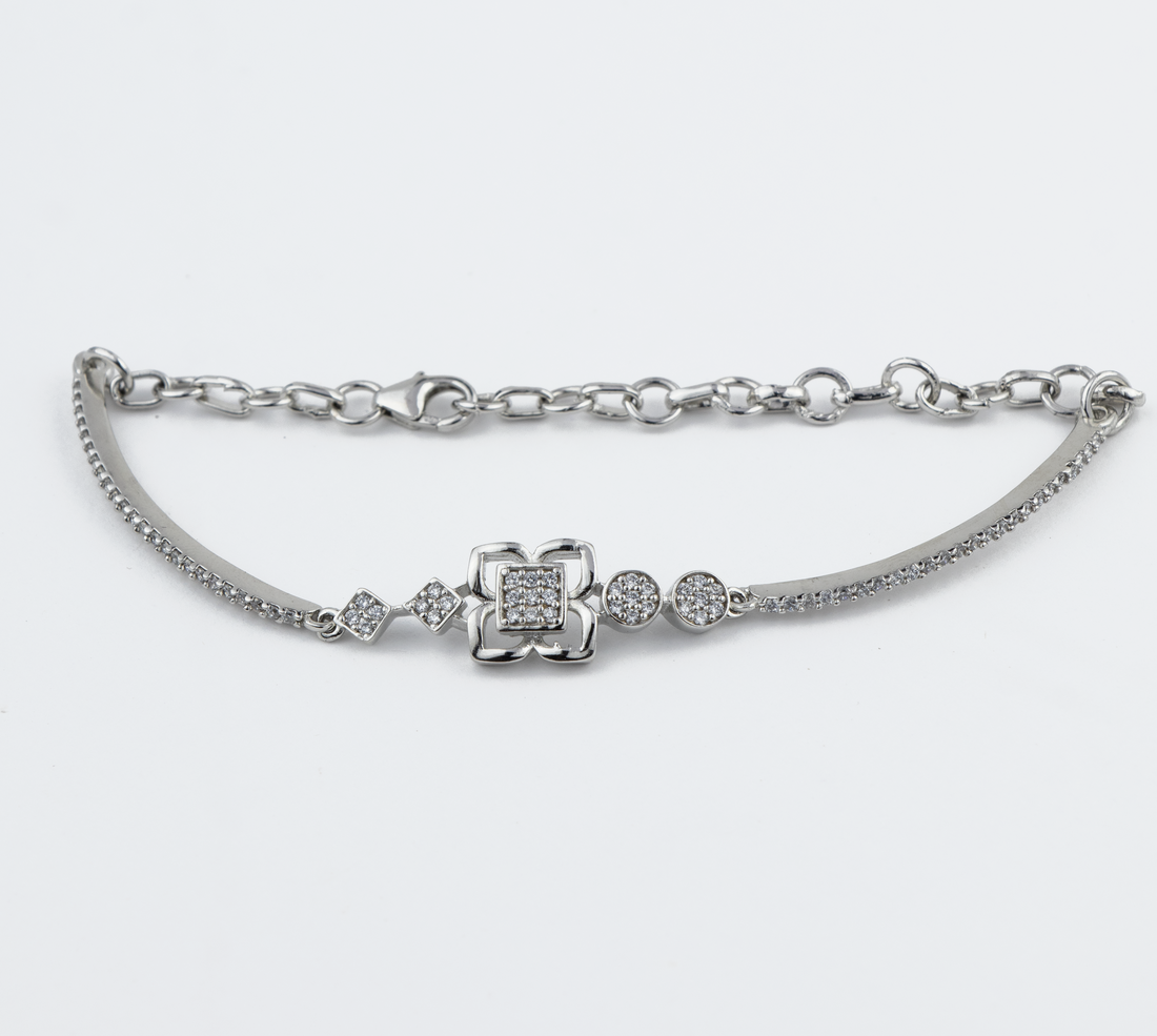 Blossom Charm Silver Bracelet