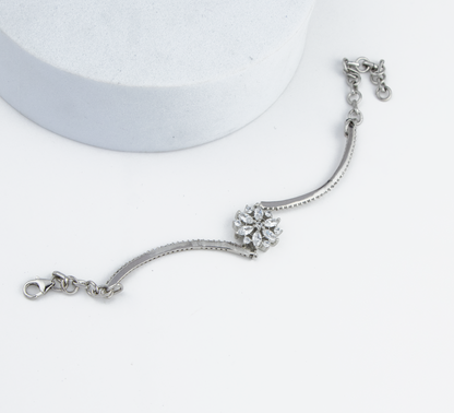 Silver Lily Bracelet