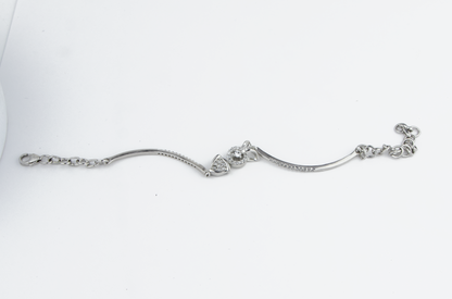 Silver Ripple Fish Bracelet