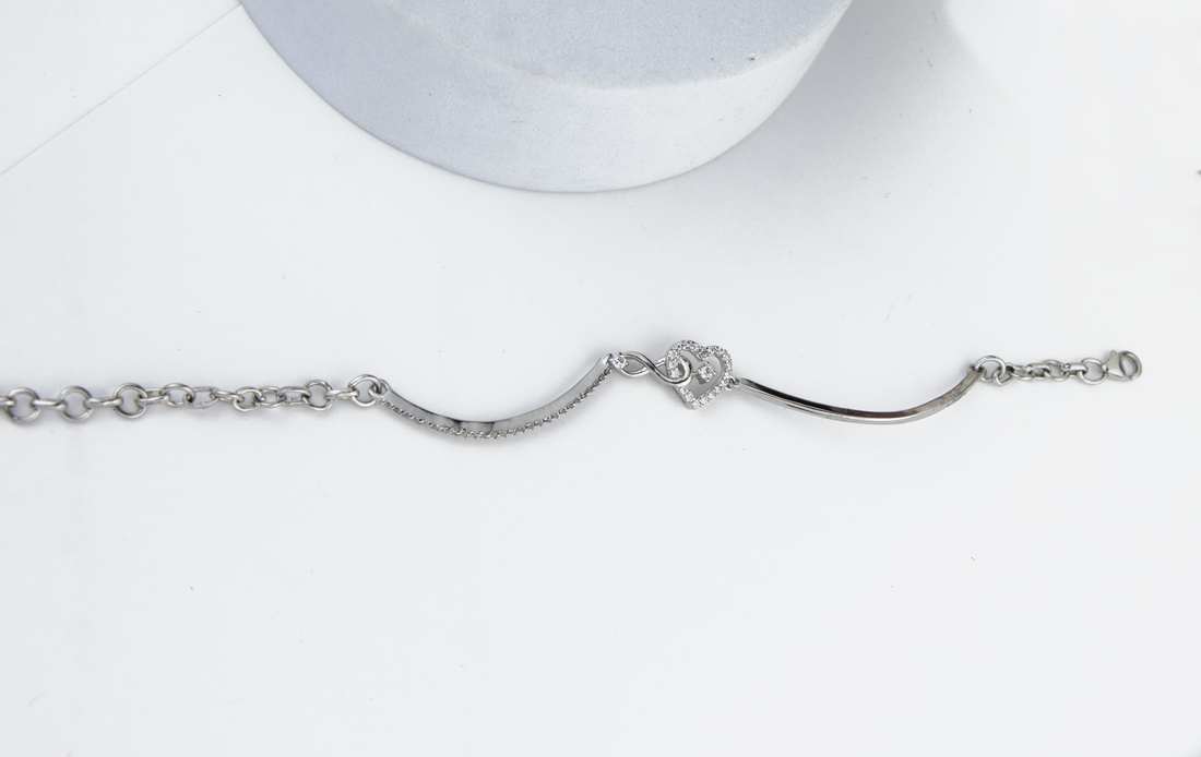 Infinity Heart Silver Bracelet