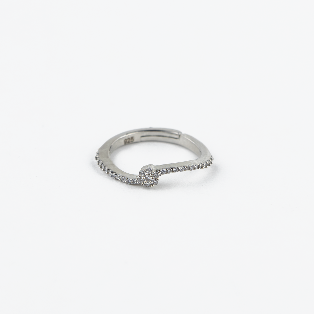 Flower Wave Silver Ring