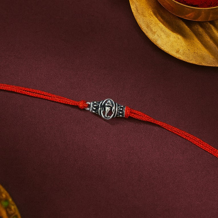 Shree Ganesha Silver Rakhi
