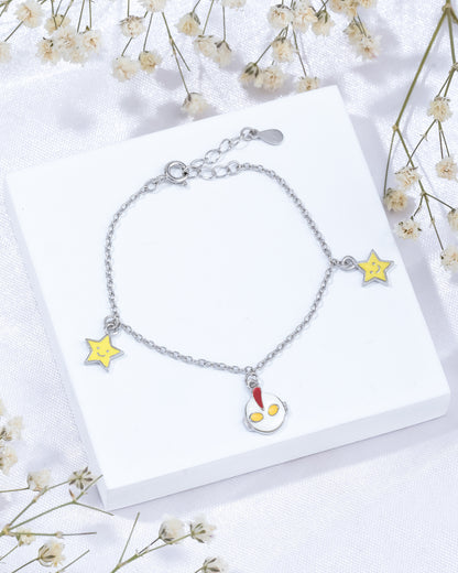Superhero Kids Charm Silver Bracelet