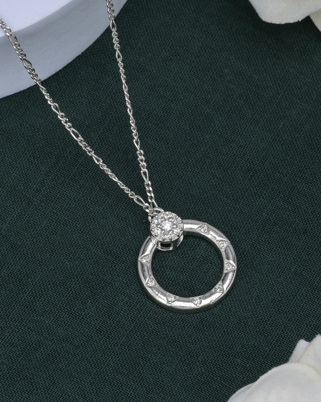 Halo Ring Silver Pendant