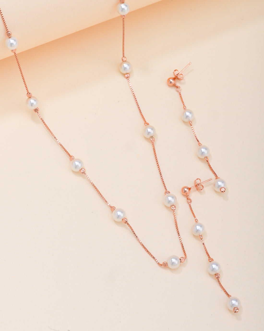 Pearl Cascade Silver Pendant Set