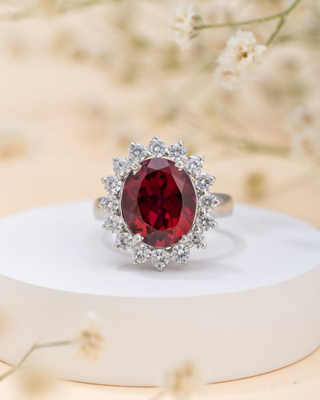 Ruby Radiance Silver Ring