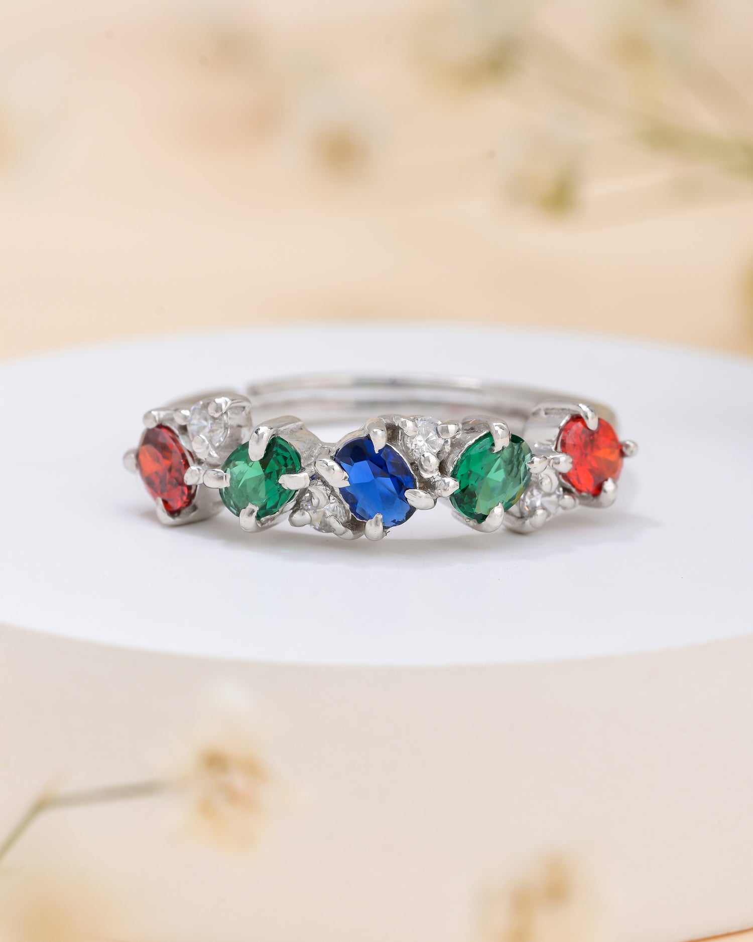 Rainbow Silver Ring