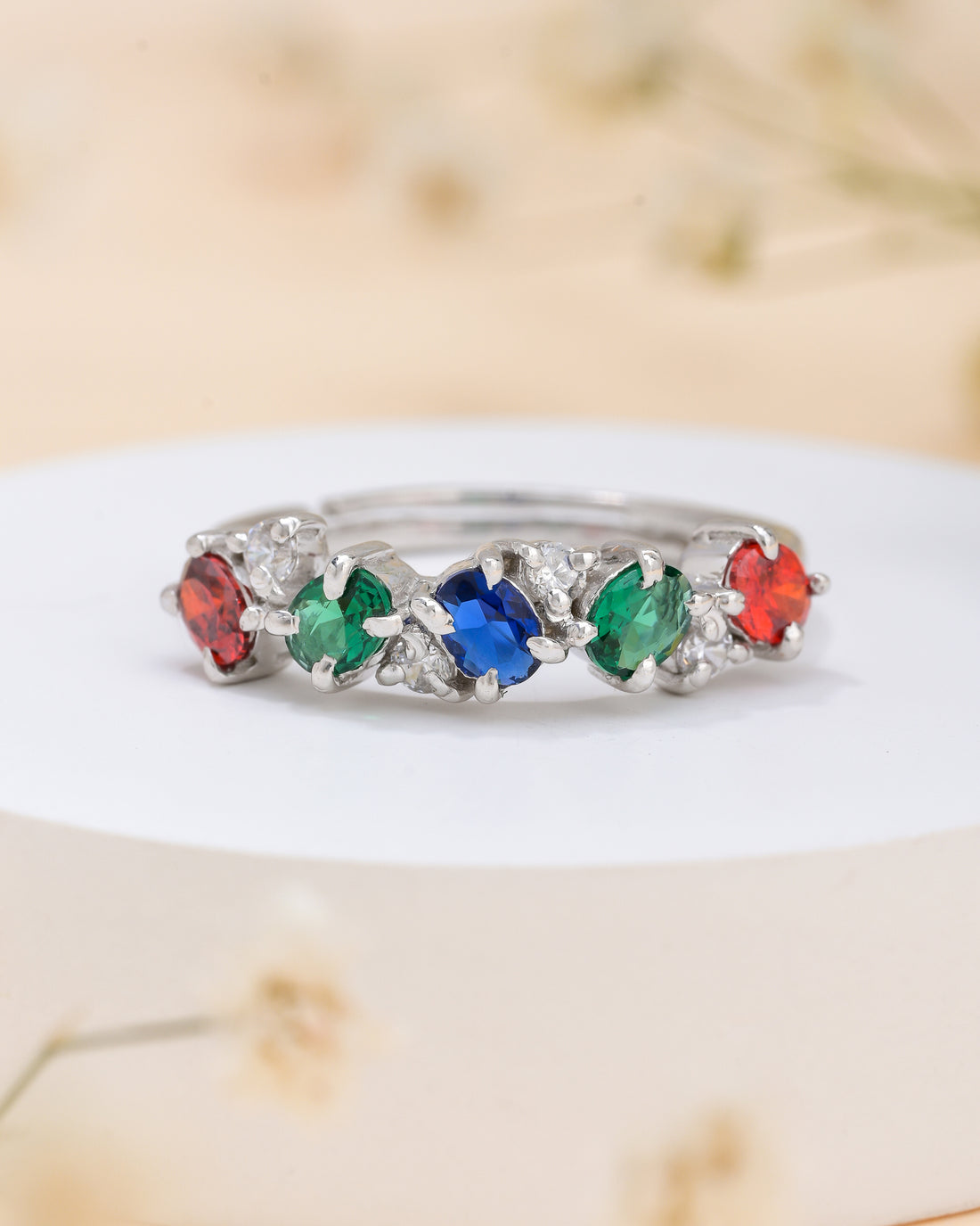 Rainbow Silver Ring