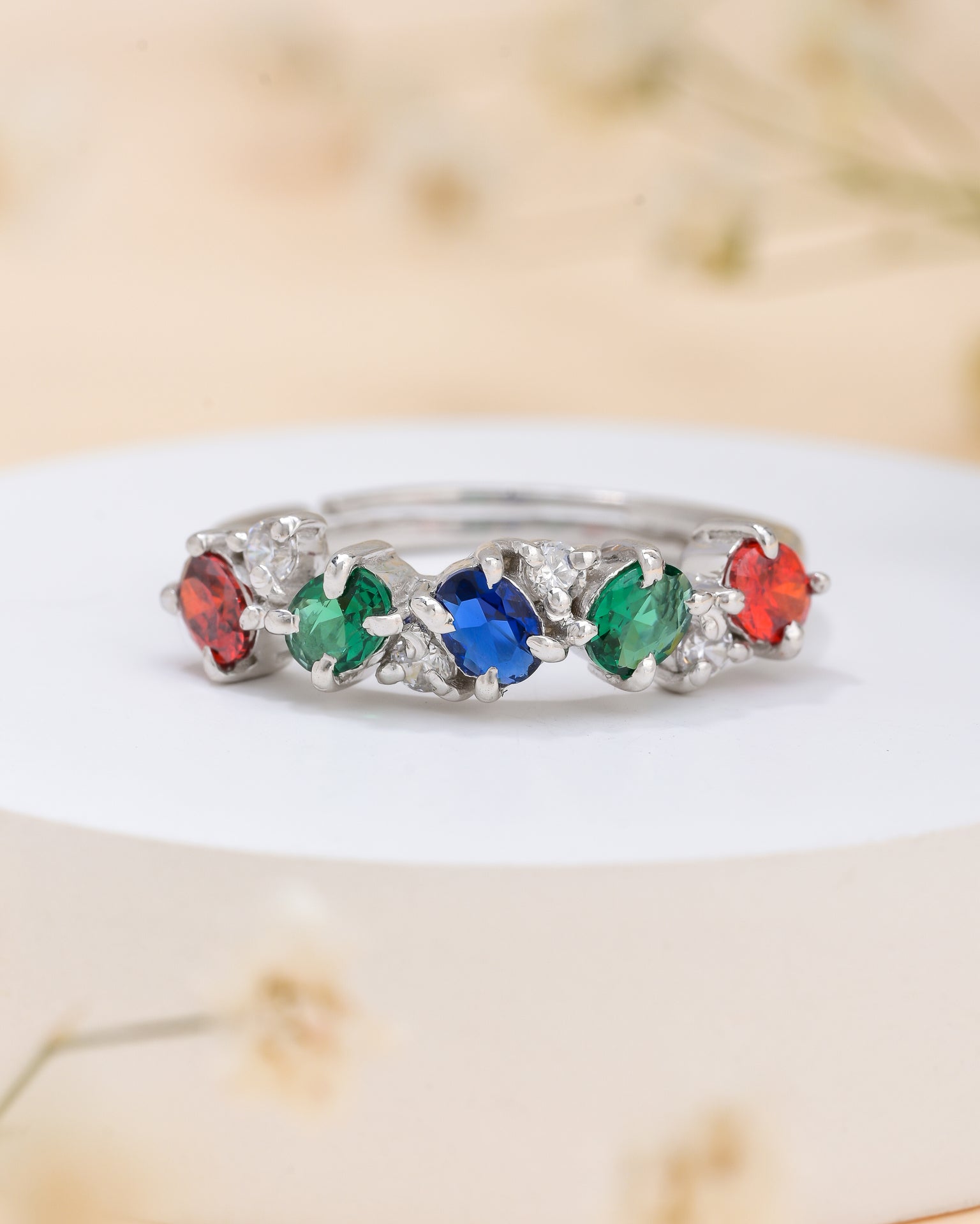 Rainbow Silver Ring