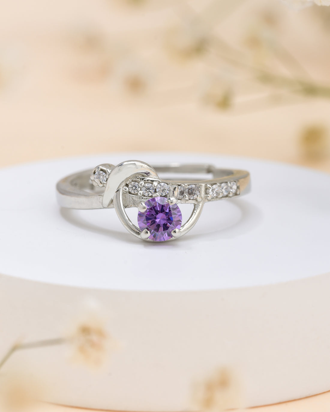 Urban Amethyst Silver Ring