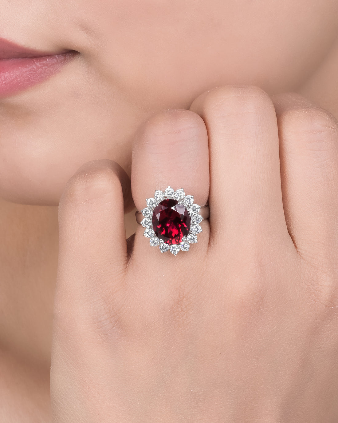 Ruby Radiance Silver Ring