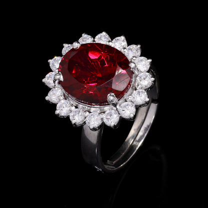 Ruby Radiance Silver Ring