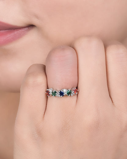 Rainbow Silver Ring