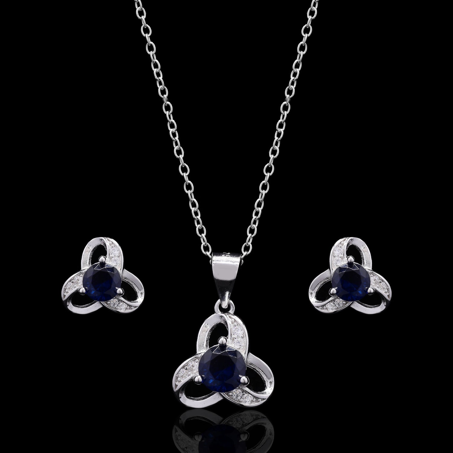 Trinity Silver Pendant Set