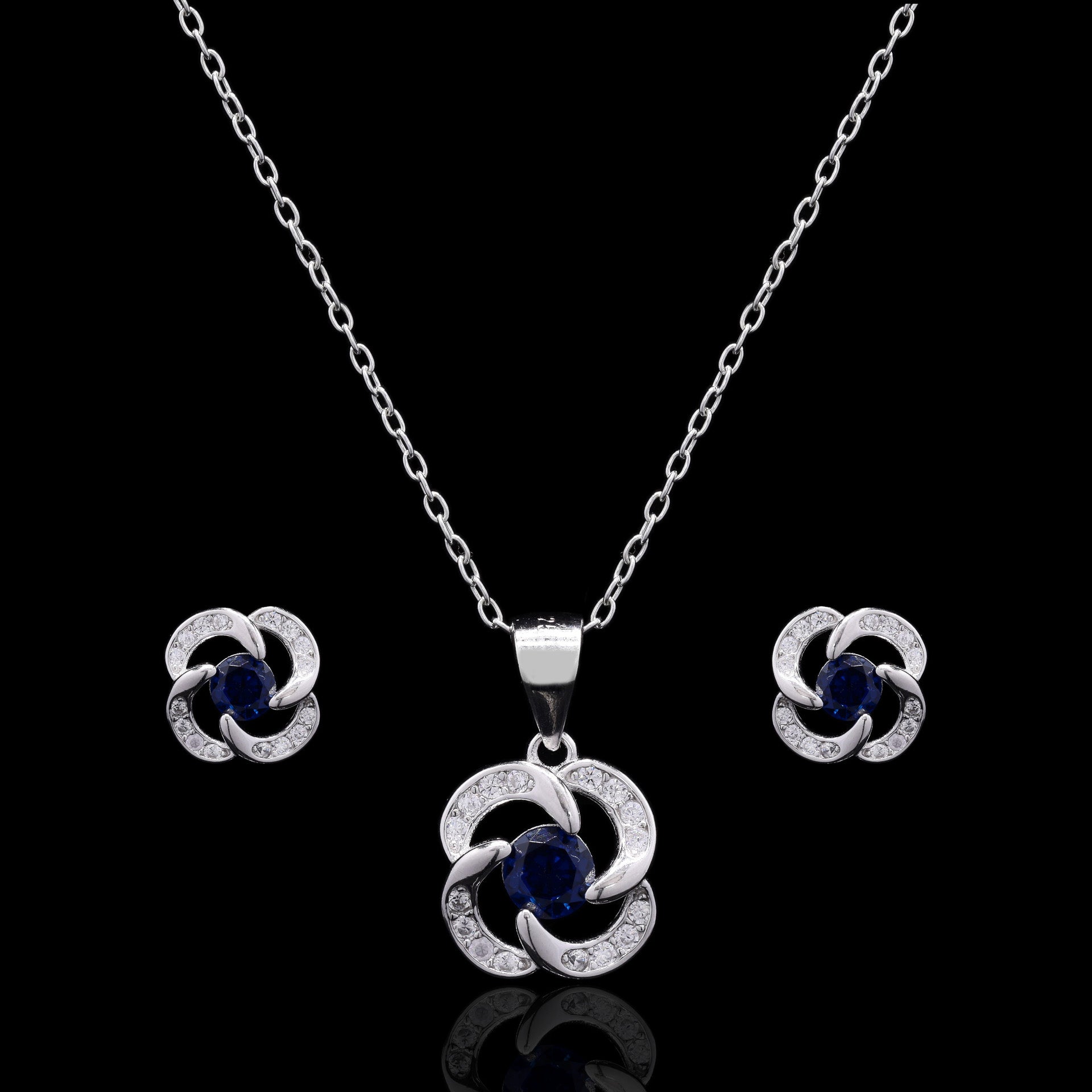 Blossom Silver Pendant Set