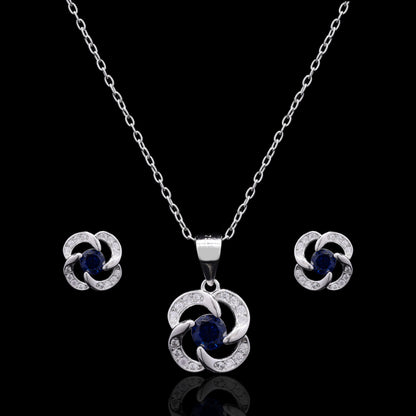 Blossom Silver Pendant Set