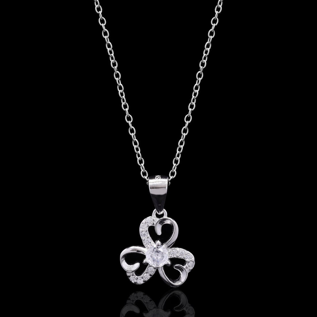 Clover Silver Pendant Set