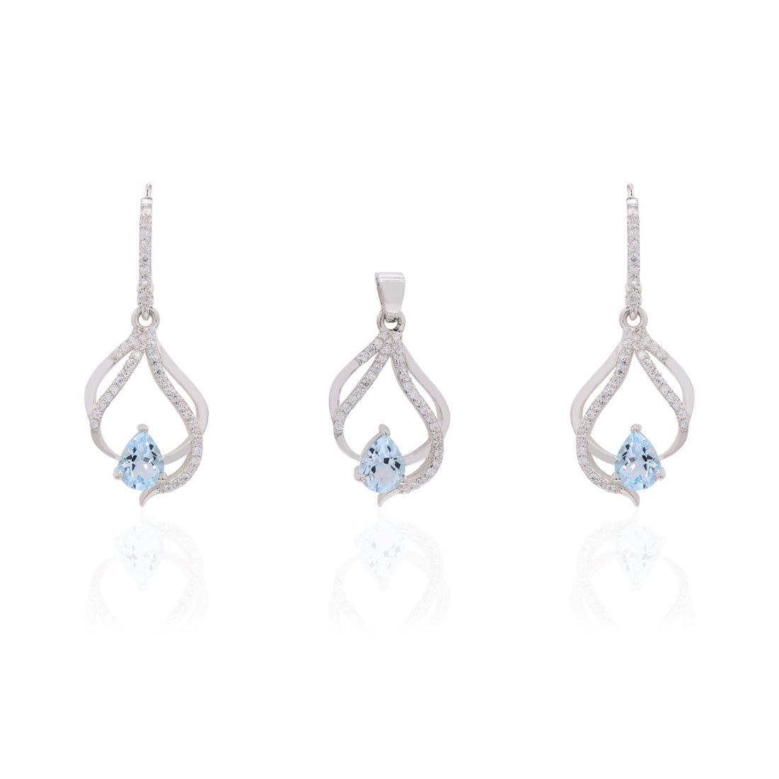 Ice Blue Pendant Set