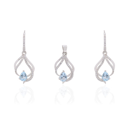 Ice Blue Pendant Set